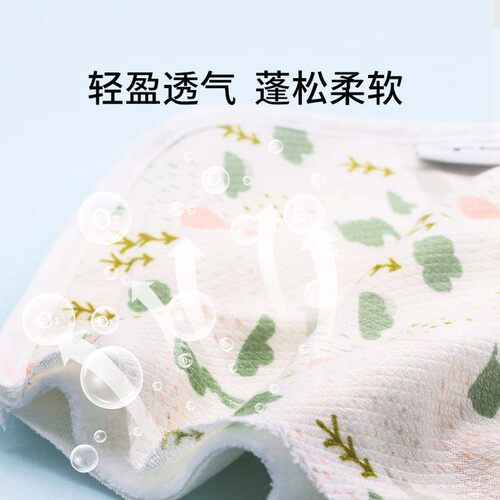 tiny twinkle婴儿棉质纱布围嘴口水巾宝宝防吐奶围兜（3条装） - 图2