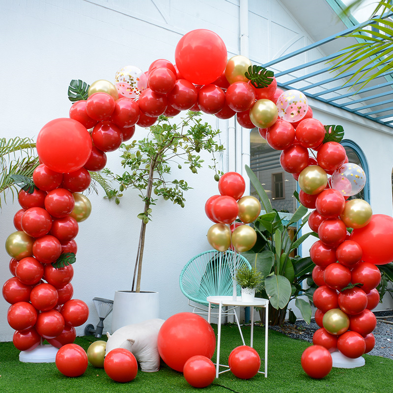 结婚拱门气球装饰婚庆生日派对新婚门口婚礼场景布置马卡龙气球门 - 图3