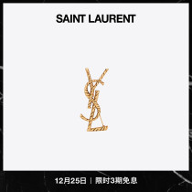 3-period interest-free] YSL Saint Laurent Ms. CASSANDRE golden torsion metal brooch pins