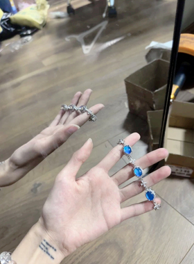 大蓝闪蝴蝶手链