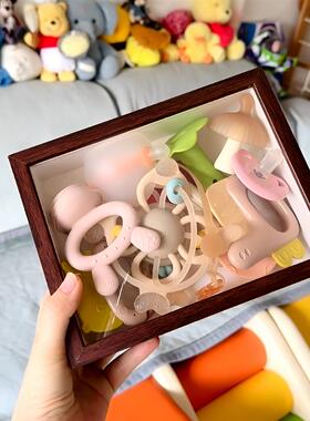 收藏盒摆件牙胶展示框婴儿奶嘴