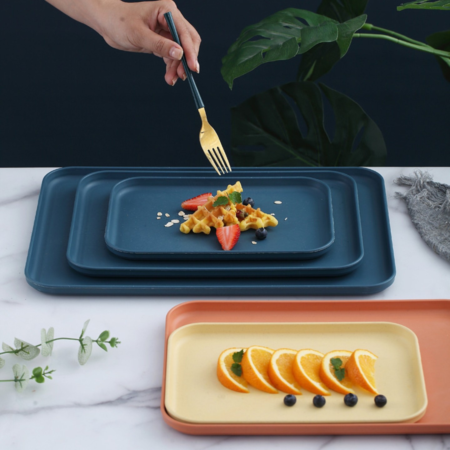 ins风仿木纹塑料托盘长方形茶盘餐盘咖啡厅甜品点心收纳盘蛋糕盘,淘宝优惠券,粉丝福利购,淘宝优惠卷