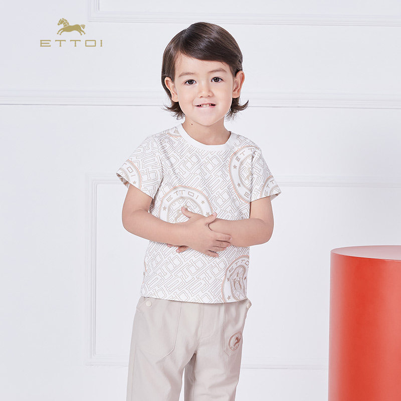 【朗姿集团】ETTOI爱多娃儿童短袖T恤夏季新款男童上衣韩版宝宝内,淘宝优惠券,粉丝福利购,淘宝优惠卷