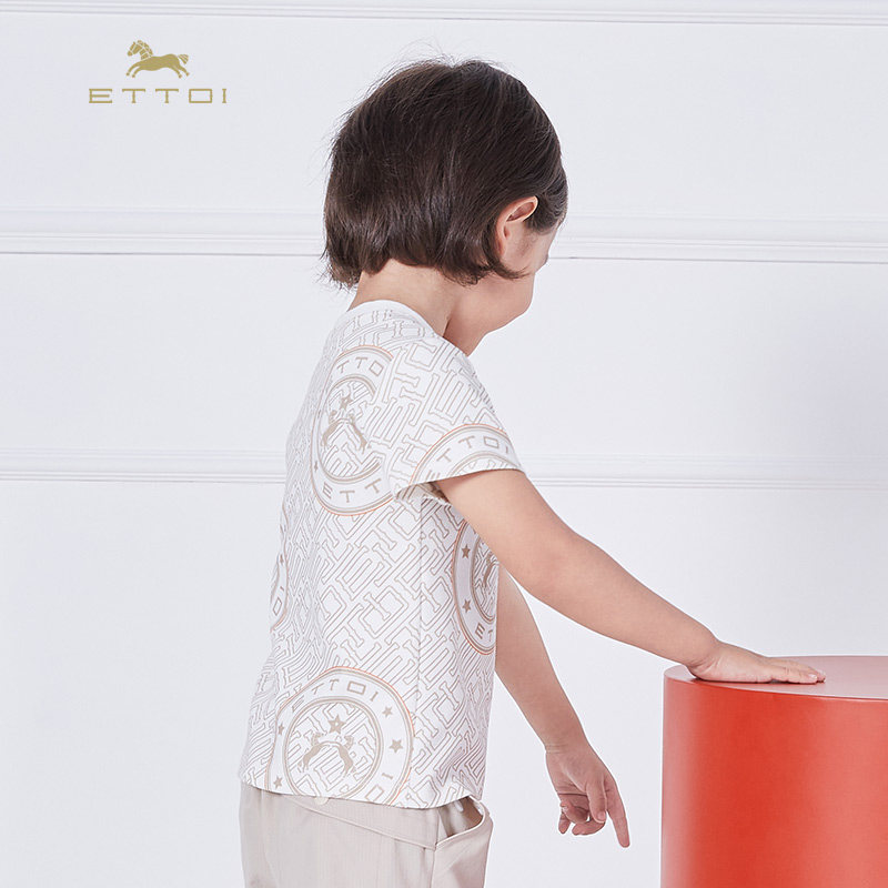【朗姿集团】ETTOI爱多娃儿童短袖T恤夏季新款男童上衣韩版宝宝内,淘宝优惠券,粉丝福利购,淘宝优惠卷