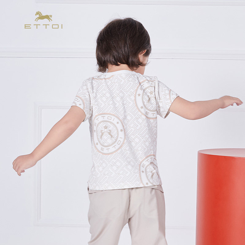 【朗姿集团】ETTOI爱多娃儿童短袖T恤夏季新款男童上衣韩版宝宝内,淘宝优惠券,粉丝福利购,淘宝优惠卷