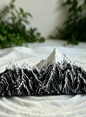 仿真微缩雪山鱼缸造景摆件装饰石