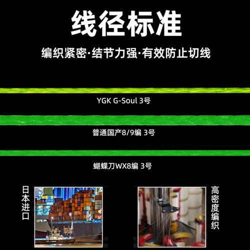 日本进口pe线路亚专用过胶远投顺滑高密度耐磨不褪色大力马主线 - 图3