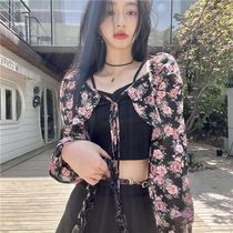 Designers section 2022 Real beats for real summer new design Sensation Little Crowdwear Blouse Blouse Fake two pieces Snow Tide Card