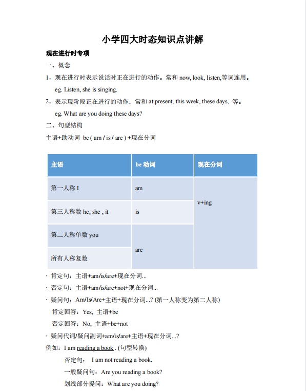 小学英语五5年级时态专题训练一般现在进行过去将来时专项练习本-图0