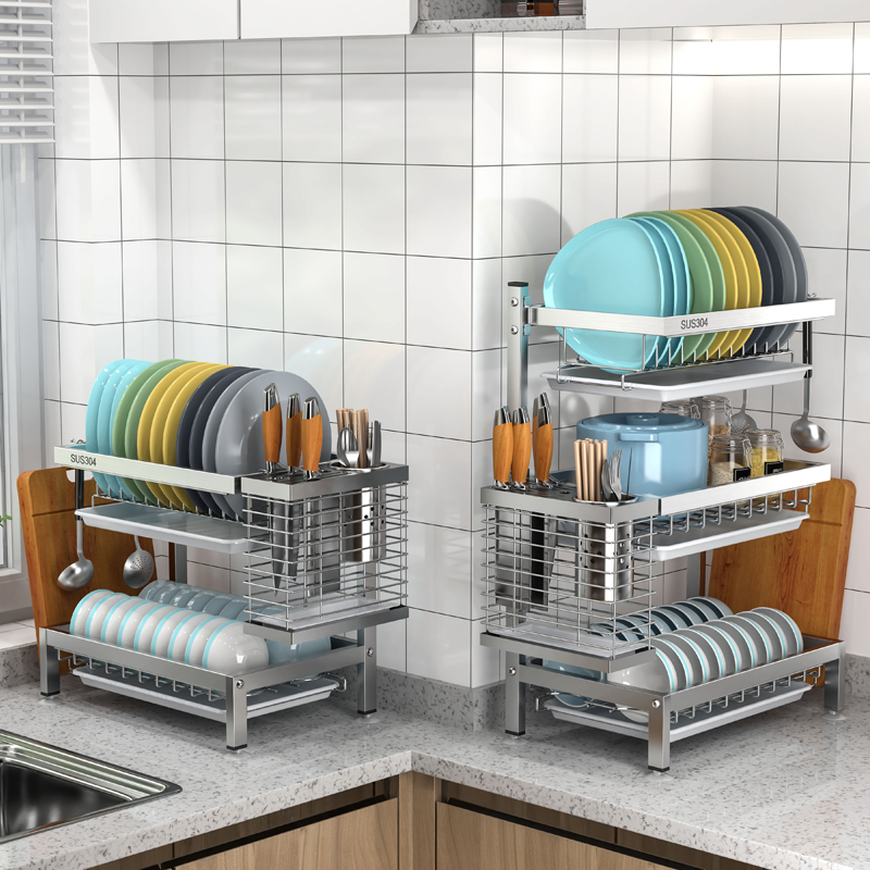 304不锈钢沥水碗架碗盘收纳架晾放碗架沥水架台面家用厨房置物架,淘宝优惠券,粉丝福利购,淘宝优惠卷