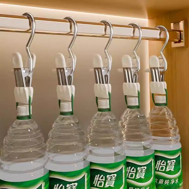 日本多功能带挂钩夹子金属不锈钢裙子裤夹帽子收纳无痕晾衣夹裤架,淘宝优惠券,粉丝福利购,淘宝优惠卷