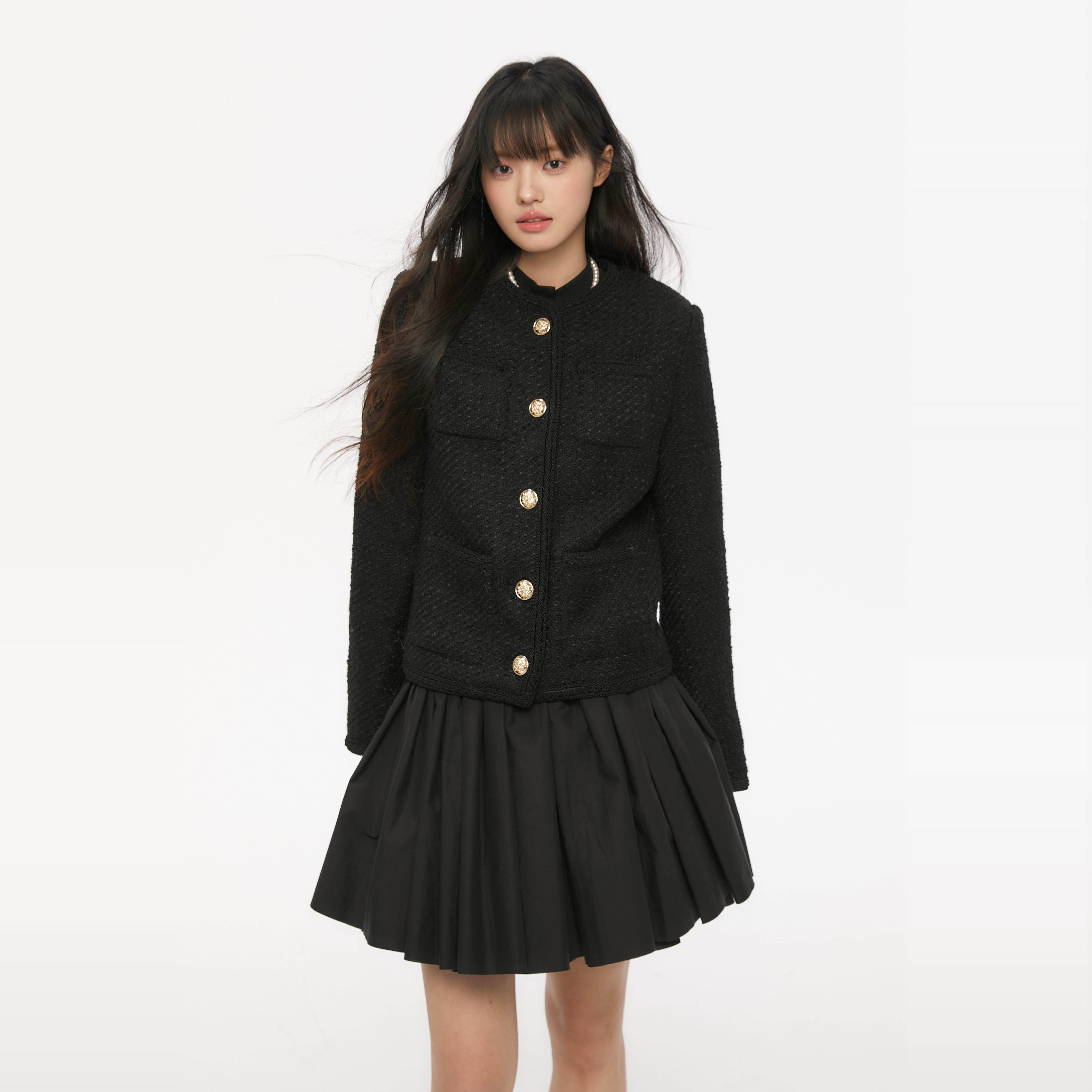 Pink ers联名款韩系春秋高级感时尚千金小香风编织粗花呢短外套女,淘宝优惠券,粉丝福利购,淘宝优惠卷