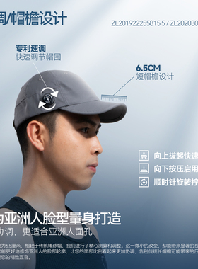 单导速调帽遮热跑步运动速干透气遮阳轻量训练户外休闲防晒