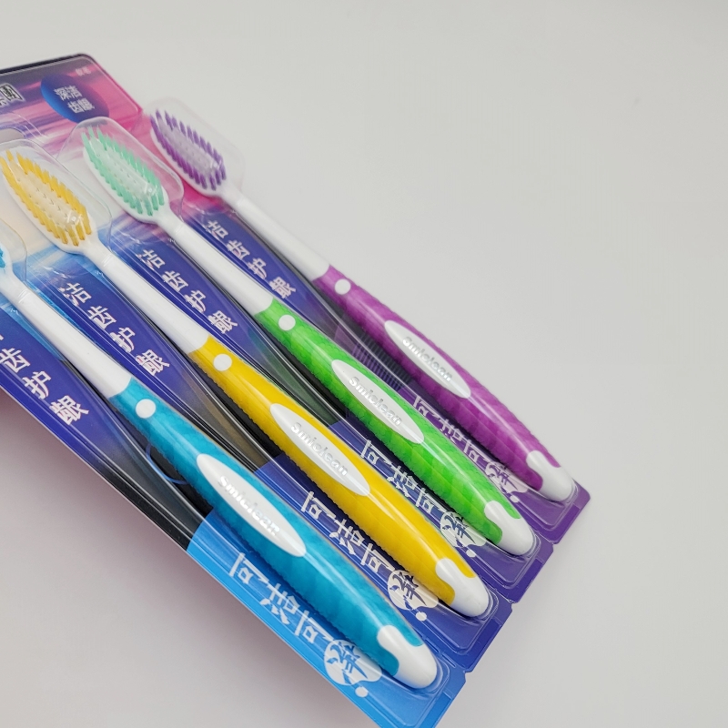 可洁可净K392牙刷软毛成人物理磨尖牙刷家庭4支装家用手动清洁 - 图0