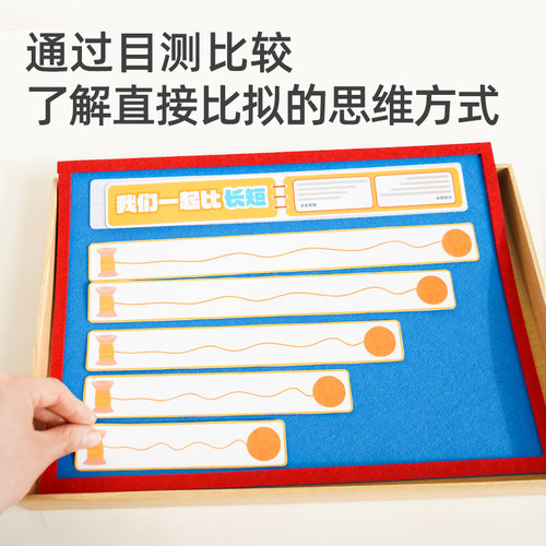 【布好玩_一起比一比】幼儿园小中班儿童认长短高低大小益智玩具 - 图1