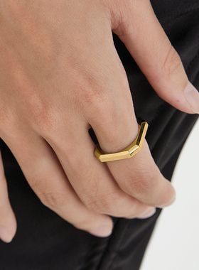 theyknow轻奢网红宝石几何戒指