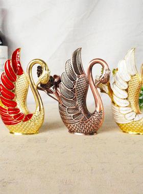 天鹅水果叉收纳厨房时尚创意金属