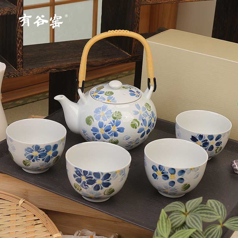 NITORI宜得利家居 日本制有谷窑茶具套装1壶4杯-染井吉野-音琴樱,淘宝优惠券,粉丝福利购,淘宝优惠卷