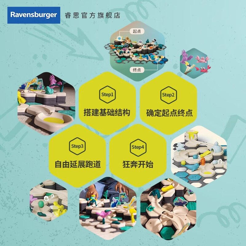 睿思GraviTrax重力轨道球小小世界儿童益智滚珠拼装搭建玩具3岁+,淘宝优惠券,粉丝福利购,淘宝优惠卷