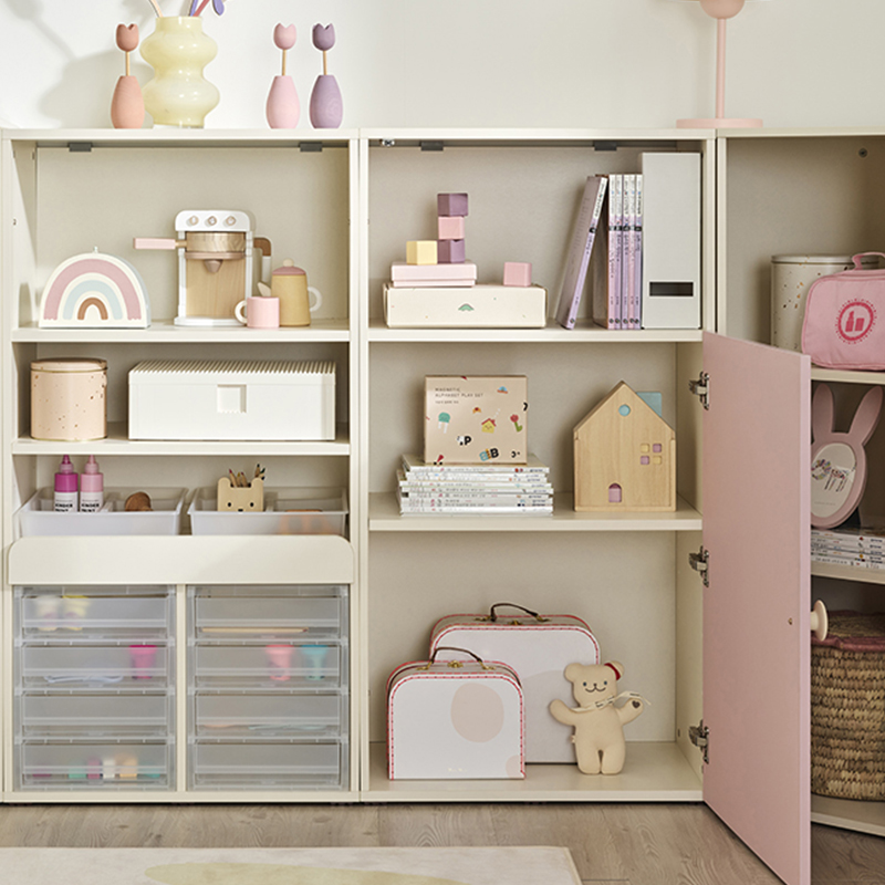 hanssem汉森实木书柜蒙氏儿童学习教具柜小户型储物置物柜展示架 - 图0