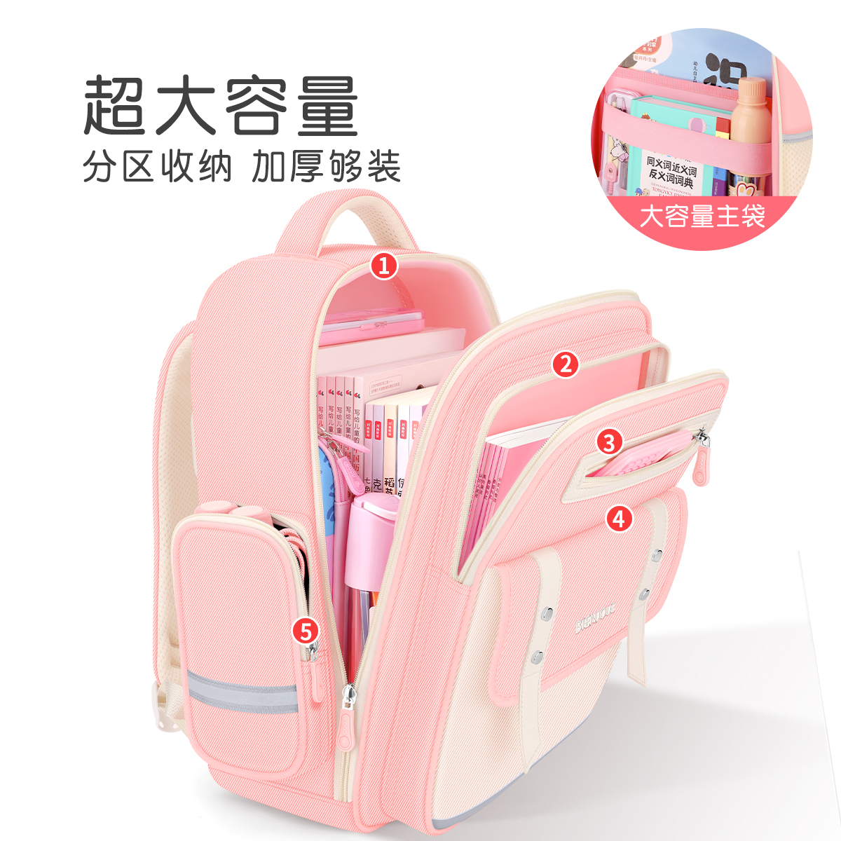 2025新款小学生儿童书包女孩三到六男孩一年级减负护脊超轻大容量
