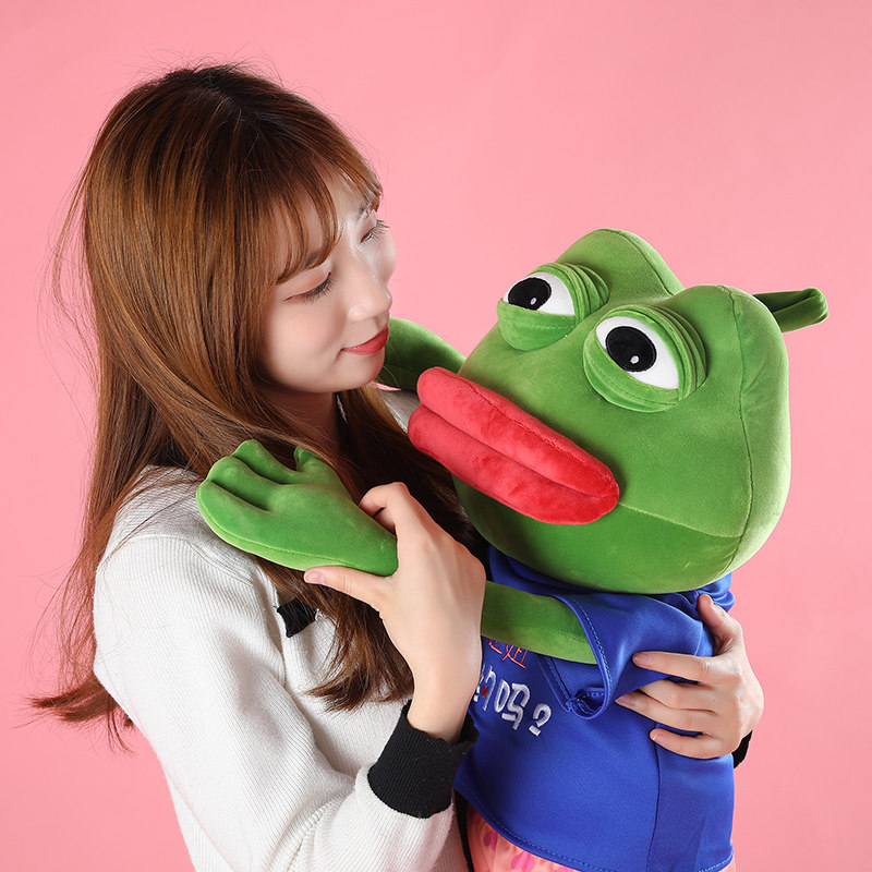悲伤蛙孤寡青蛙公仔搞怪男女抱枕 喜感熊毛绒布艺类玩具
