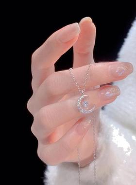 2026年新款女生项链配礼服项链女配饰钛钢秋冬新款星星月亮女时尚