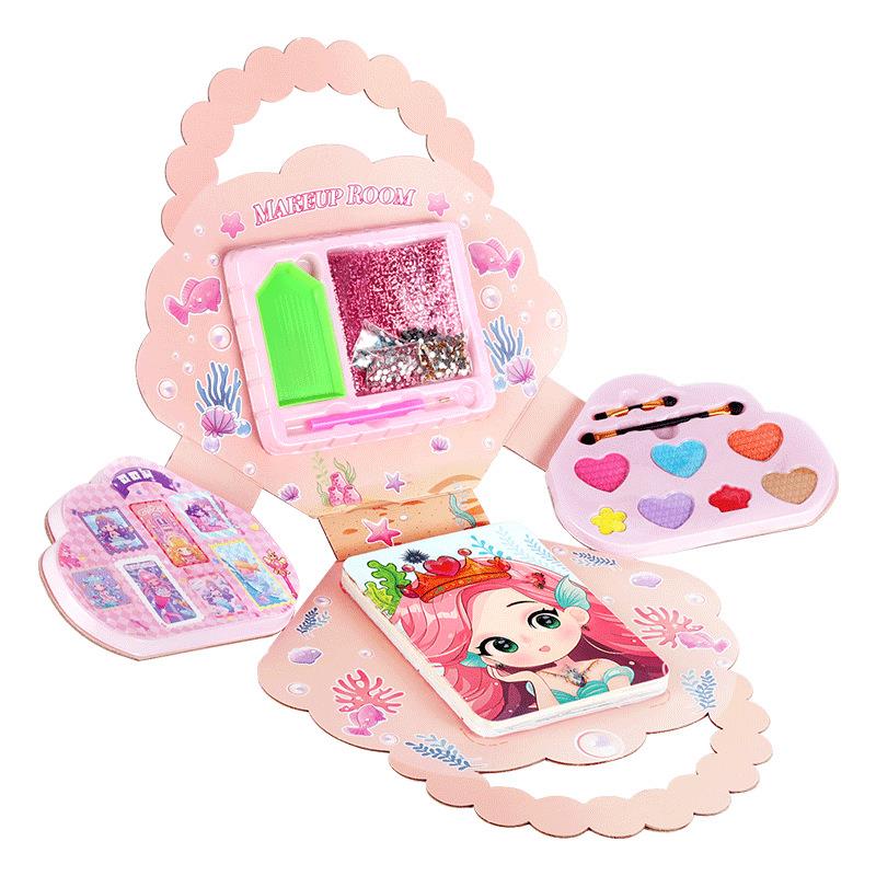 小女孩玩具4到6岁女童玩具8岁儿童魔法闪光芭莎公主化妆包手工diy - 图3