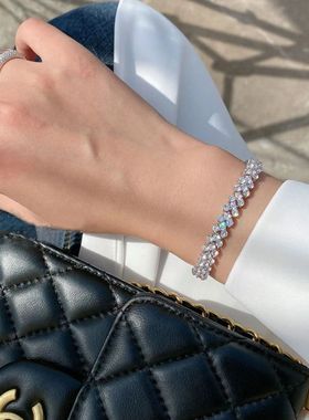 Luxury Gorgeous Tennis Bracelet for Women Folding Buckle