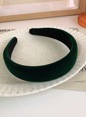 Retro velvet headband, French elegant headband, wide-brimmed