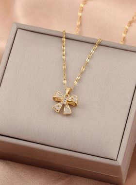 New Trendy Sweet Zircon Crystal Pendant Necklaces For Women