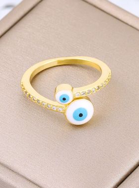 NewIn Trendy Devil's Eye Finger Rings For Women Design Sense