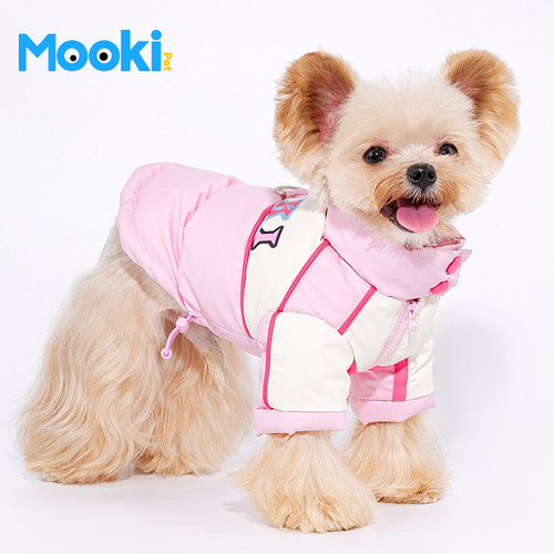mookipet狗狗衣服小型犬雪纳瑞比熊泰迪羽绒服宠物可牵引冬季衣服 - 图0