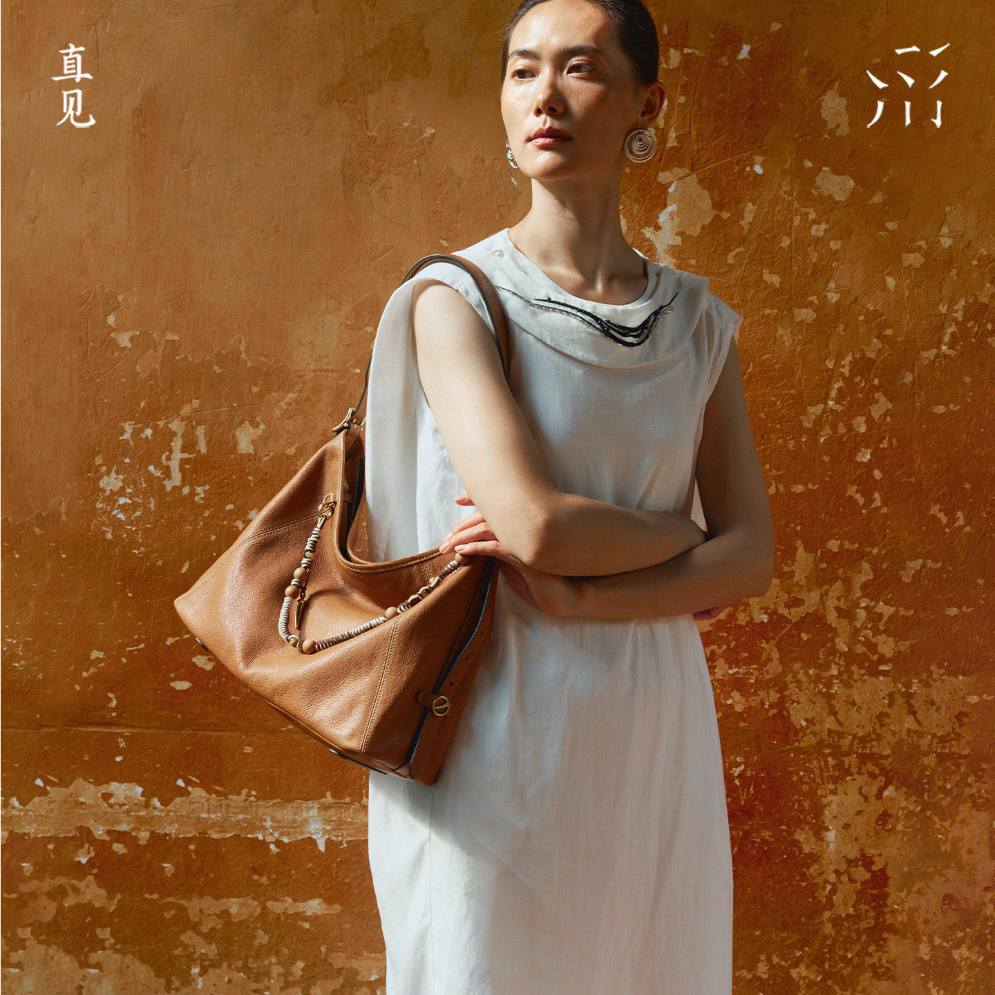 【徐艺洋同款】直见一撇风骨hobo中号植鞣小牛皮单肩斜冬女包包,淘宝优惠券,粉丝福利购,淘宝优惠卷