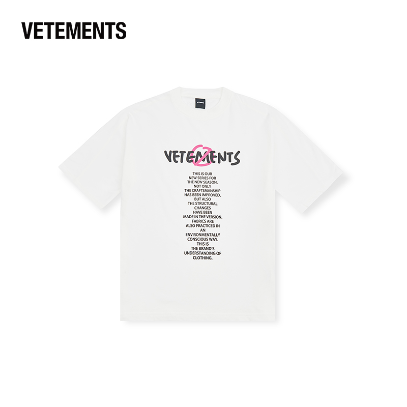 VETEMENTS24新款夏季情侣短袖T恤上衣宽松百搭潮牌上衣34352003-图2