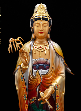 台湾纯铜西方三圣佛像