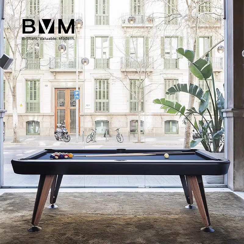 安道尔【BVM】台球桌标准成人家用桌球台美式黑八花式九球!_虎窝淘