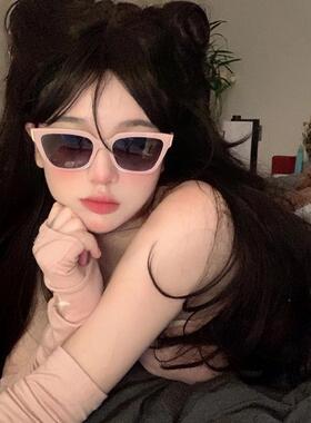 复古墨镜方圆脸太阳镜女防紫外线个性202新款显瘦显小脸拍照神器