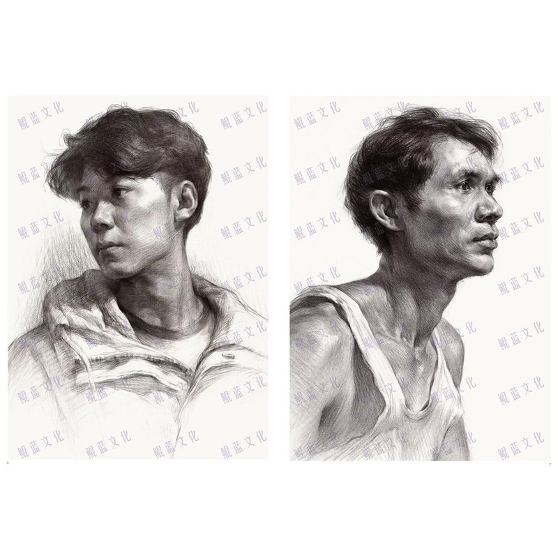遇见头像 2019鲲蓝文化麦粲杰素描人物肖像头部五官半身像基础入门照片对画临摹范本技法结构明暗高校联考题院美术绘画教程学材书