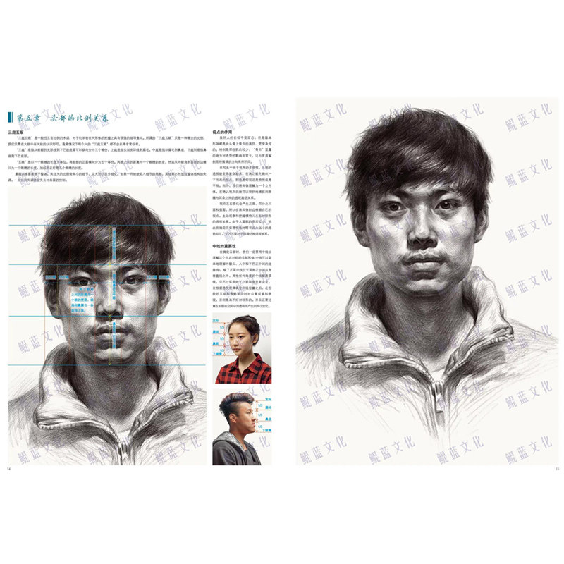 遇见头像 2019鲲蓝文化麦粲杰素描人物肖像头部五官半身像基础入门照片对画临摹范本技法结构明暗高校联考题院美术绘画教程学材书