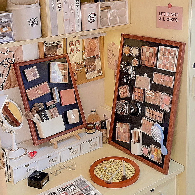 大宿小舍化妆品展示架眼影盘磁吸板桌面口红收纳盒宿舍粉底液壁挂,淘宝优惠券,粉丝福利购,淘宝优惠卷