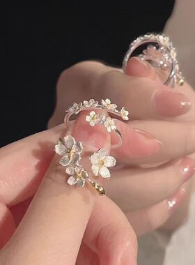 立体花朵茉莉花戒指树脂指环