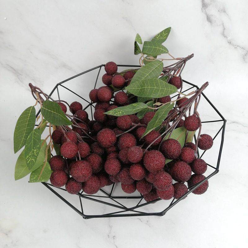 仿真假杨梅模型龙眼黄皮荔枝蓝莓枝婚庆装饰摄影道具新鲜塑料水果 - 图1