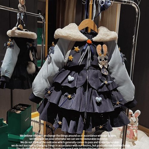 女童朱迪外套秋冬装新款洋气女孩兔子警官派克服儿童加厚羽绒棉衣 - 图2