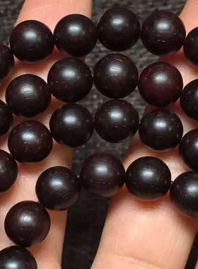 岱之檀 印度小叶紫檀 陈年老料 108颗佛珠高密度油润细棕眼