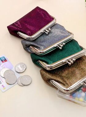 Women Glitter Short Purse Double Layer Women Wallets Short P
