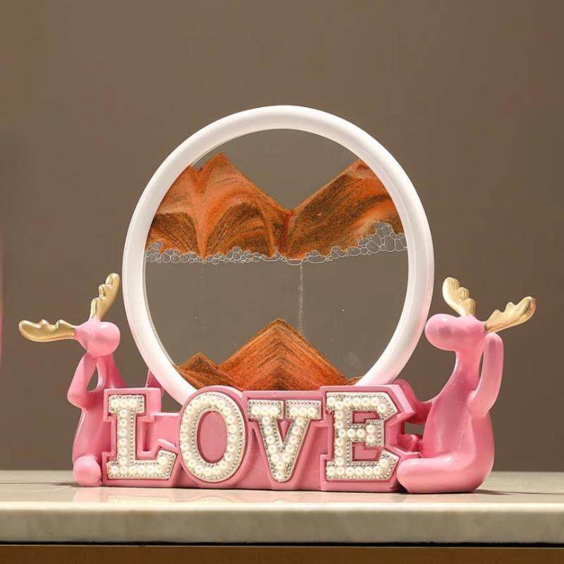 流沙画摆件love轻奢客厅创意沙漏电视柜装饰品婚庆送新人结婚礼物,淘宝优惠券,粉丝福利购,淘宝优惠卷