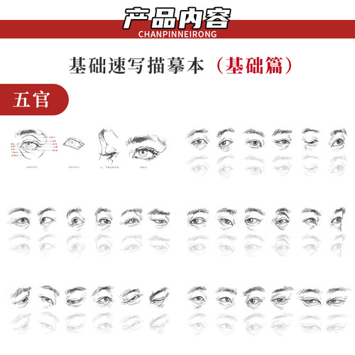 基础速写描摹本励尚文化何林鑫人物临摹人物速写临摹本超级速写描摹本局部基础篇强化提升篇描摹本教程绘画素描书自学零基础书籍 - 图3