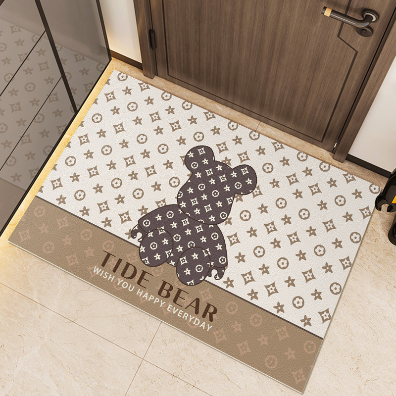 潮牌皮革地垫入户门垫进门垫子PVC耐脏防滑防水可剪裁家用地毯,淘宝优惠券,粉丝福利购,淘宝优惠卷