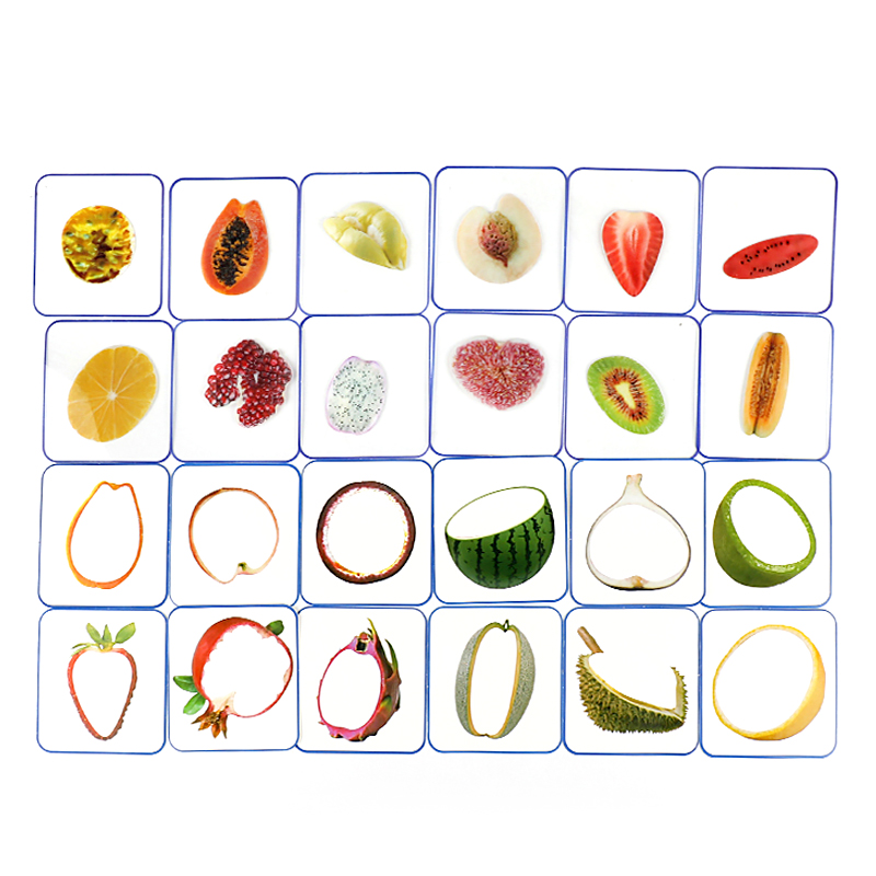 果皮果肉配对自制玩教具蒙氏早教幼儿园小中班益智区域材料投放 - 图3